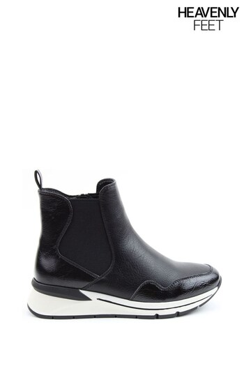 Heavenly Feet Zayla Black Ankle Boots (Q85975) | £55