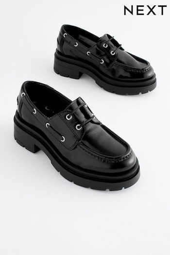 Black Leather Lace Up School Shoes (Q86107) | £36 - £43