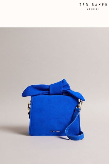 Ted Baker Blue Niyah Soft Knot Bow Mini Cross-Body Bag (Q86162) | £110