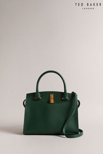 Ted Baker Medium Green Myfair Padlock Bag (Q86169) | £200