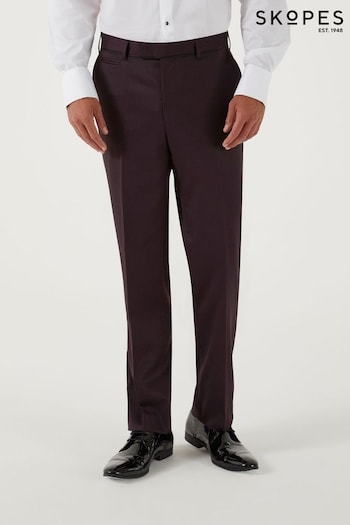 Skopes Maxwell Burgundy Red Tailored Fit Suit Trousers (Q86223) | £59