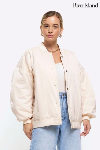 River Island Natural Petite Casual Easy Bomber Jacket (Q86308) | £50