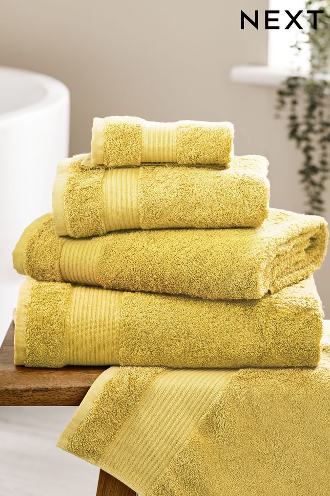 Yellow Towels Yellow Bathroom Towels Next UK