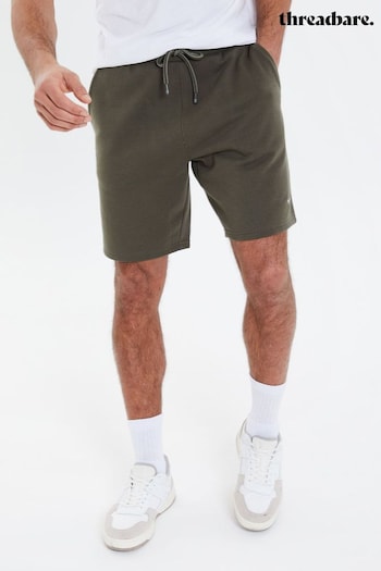 Threadbare Green Basic Fleece Shorts Rayon (Q86533) | £16