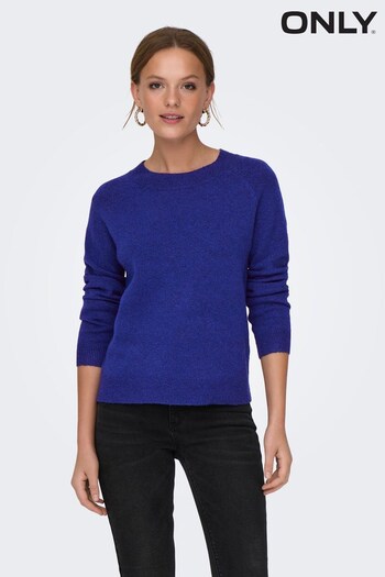 ONLY Blue Long Sleeve Lightweight Knitted Jumper (Q86632) | £24