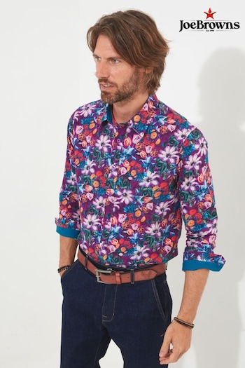 Joe Browns Purple Sensational Floral Shirt (Q86640) | £45