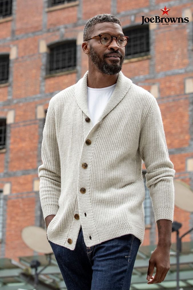 Cardigan top grey mens