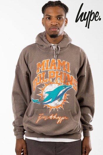 Hype. Adults Miami Dolphins Brown Hoodie (Q86702) | £50