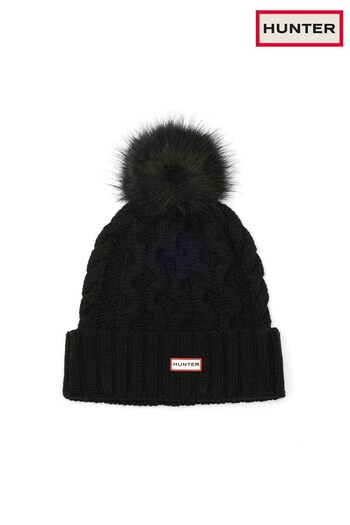 Hunter Cable Knit Beanie With Pom (Q86756) | £60