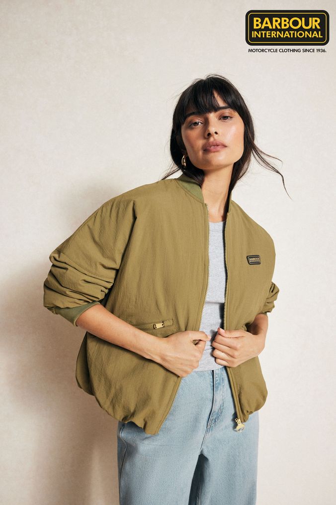 Barbour jacket womens bomber discount