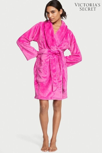 Victoria's Secret Pink Embossed Logo Cosy Short Dressing Gown (Q87185) | £49