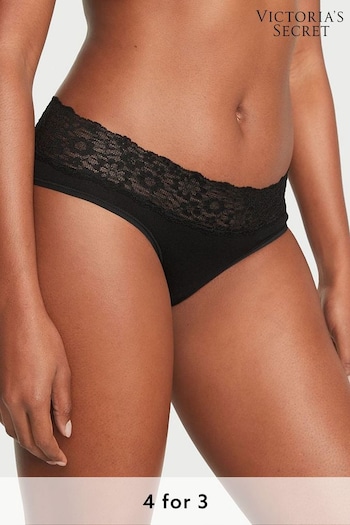 Victoria's Secret Black Posey Lace Waist Hipster Knickers (Q87189) | £9