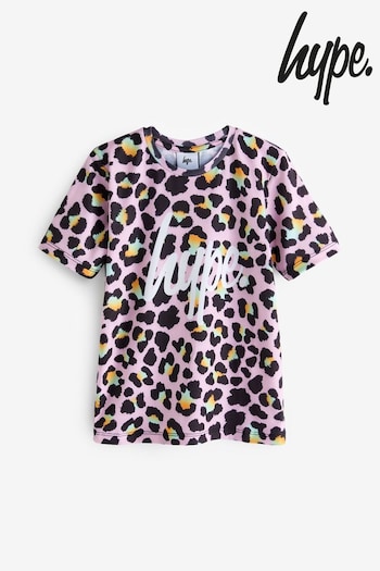 Hype Girls Multi Disco Leopard T-Shirt (Q87216) | £20