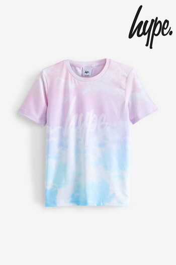 Hype Girls Pink Multi Pastel Clouds T-Shirt (Q87240) | £20