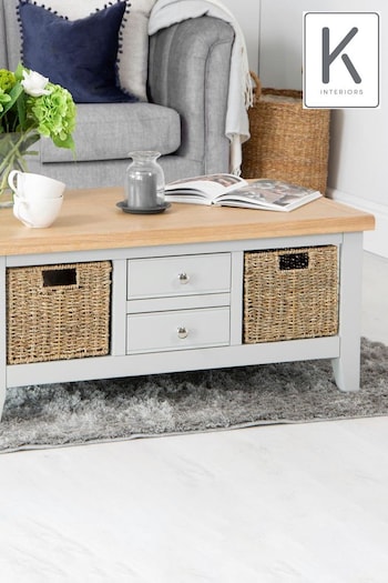 K Interiors Grey Windsor Large Coffee Table (Q87273) | £455