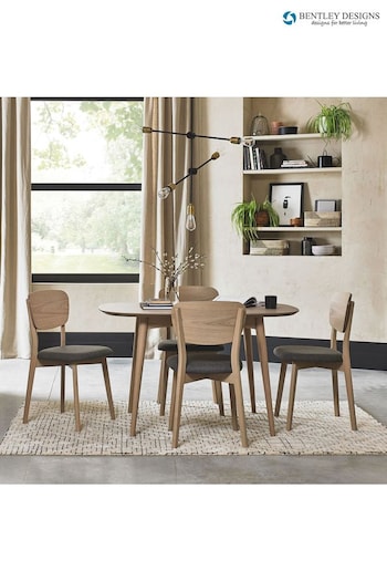 Bentley Designs Scandi Oak Natural Dansk 4 Seater Dining Table and Chairs Set (Q87310) | £800