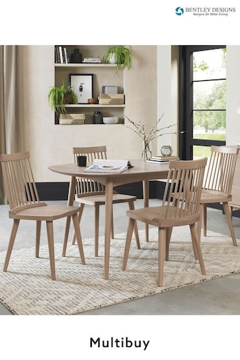 Bentley Designs Scandi Oak Dansk 4 Seater Dining Table and Chairs Set (Q87311) | £820