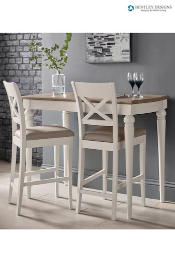 Bentley Designs Washed Grey Montreux Bar Table and Stool Set (Q87331) | £840