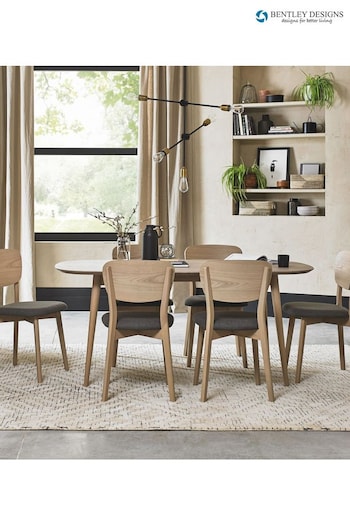 Bentley Designs Scandi Oak Dansk 6 Seater Dining Table and Chairs Set (Q87332) | £1,140