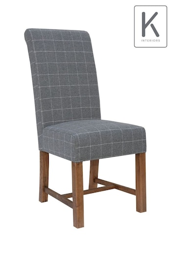 K Interiors Grey Embleton Wool Dining Chair Pair (Q87335) | £495