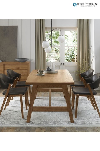 Bentley Designs Rustic Oak Camden Extending 4-6 Seater Dining Table and Chairs Set (Q87357) | £2,060