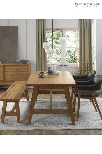 Bentley Designs Rustic Oak Camden Extending 4-6 Seater Dining Table and Chairs/Bench Set (Q87359) | £2,050