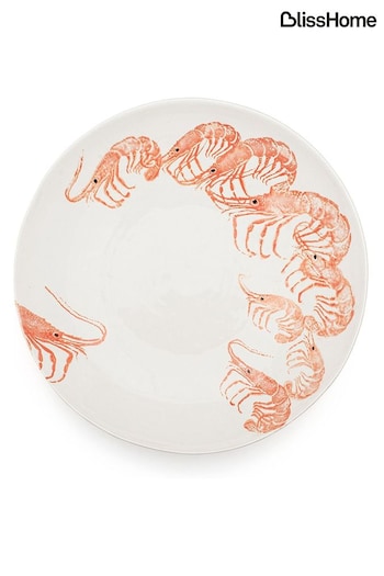 BlissHome Pink Creatures Large Serving Dish Prawns (Q87385) | £59