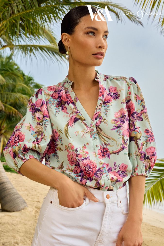 Womens floral sale blouse