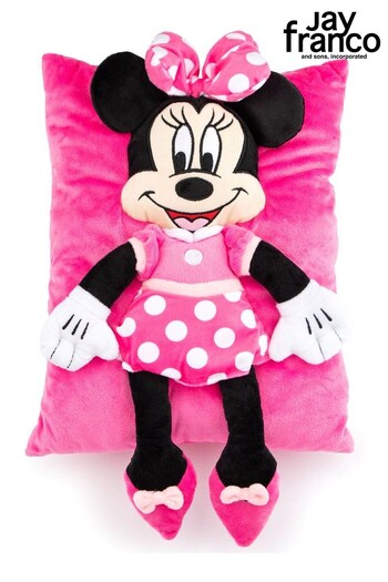 Jay Franco Pink Disney Minnie Mouse Plush Snuggle Pillow - Super Soft 3D Bed Cushion (Q87513) | £23
