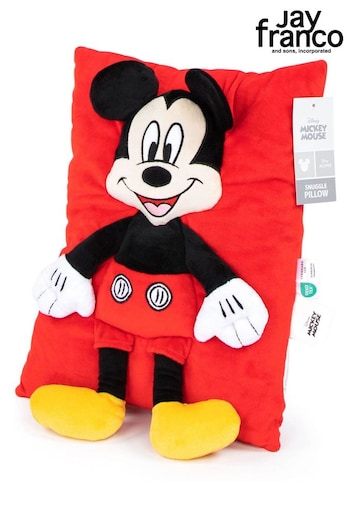 Jay Franco Multi Disney Mickey Mouse Plush Snuggle Pillow - Super Soft 3D Bed Cushion (Q87517) | £23