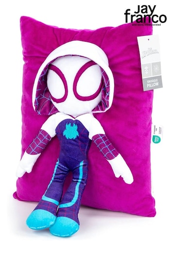Jay Franco Pink Marvel Spidey and His Amazing Friends Ghost Spider Gwen Plush Snuggle Pillow - Super Soft 3D Bed Cushion (Q87520) | £23