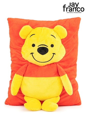 Jay Franco Orange/Yellow Disney Winnie the Pooh Plush Snuggle Pillow - Super Soft 3D Bed Cushion (Q87523) | £23
