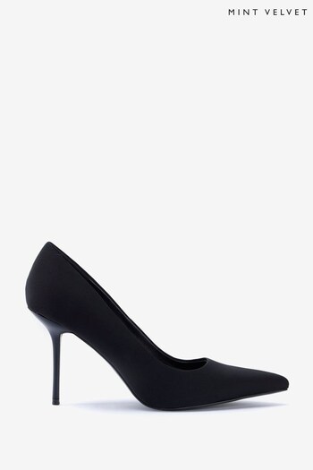 Mint Velvet Black Black Scuba Court Shoe (Q87537) | £119