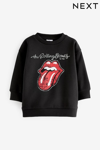 Black Rolling Stones Crew Neck Sweatshirt (3mths-8yrs) (Q87549) | £14 - £16