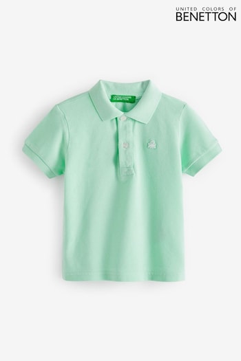 Benetton Boys Mint Green Polo cashmere Shirt (Q87624) | £18