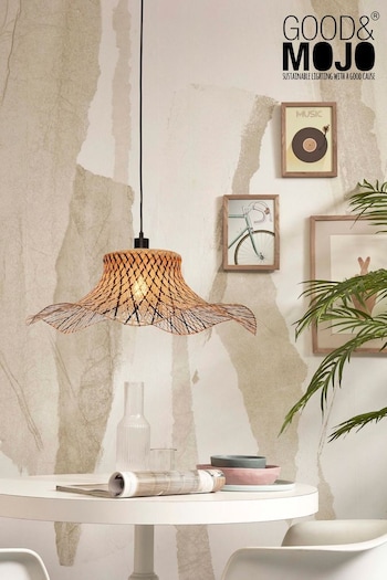 Good & Mojo Natural Ibiza Bamboo Wavy Ceiling Light (Q87651) | £130