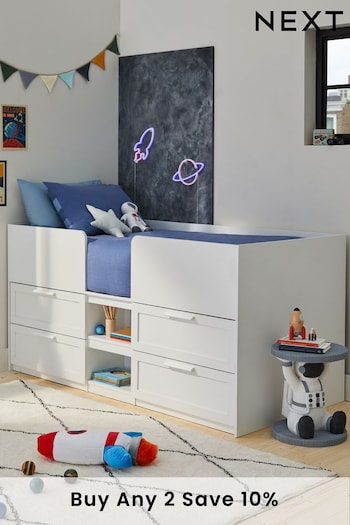 White Kids Flynn Cabin Bed (Q87699) | £610