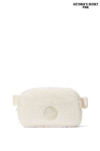 Victoria's Secret PINK Creamer White Cosy Plush Belt Bag (Q87711) | £20