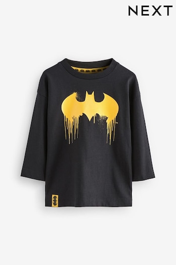 Black Batman Long Sleeve T-Shirt (3mths-8yrs) (Q87749) | £8 - £10