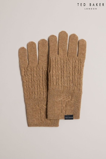 Ted Baker Natural Lisel Cashmere Blend Knitted Gloves (Q87767) | £50