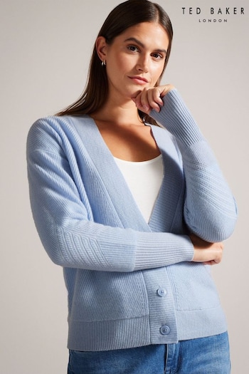 Ted Baker Blue Marilo Easy Fit Knitted Cardigan (Q87768) | £175