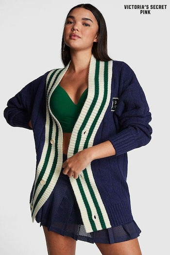 Victoria's Secret Pink Midnight Navy Blue Knit Cardigan (Q87793) | £56