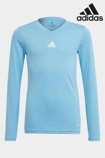 adidas Sky Blue Team Base T-Shirt (Q87822) | £12