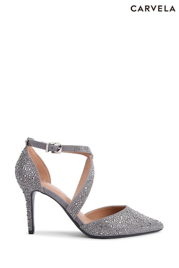 Carvela Grey Kross Jewel Sandals (Q87859) | £129