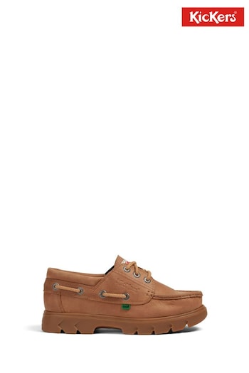 Kickers Lennon Boatshoe Leather Brown Shoes (Q87880) | £99