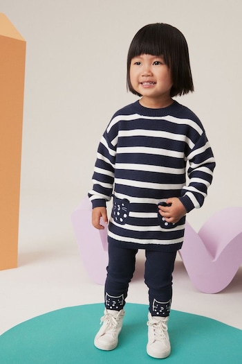 Navy Jumper & Legging Set (3mths-7yrs) (Q87916) | £22 - £26