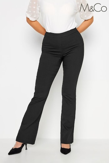 M&Co Black Bootcut Bengaline CALVIN Trousers (Q87943) | £27
