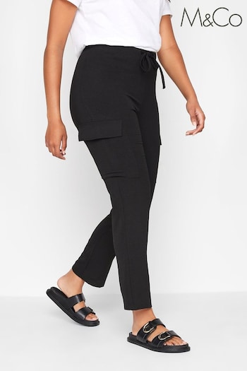 M&Co Black Cargo Slim Leg Trousers (Q87989) | £31