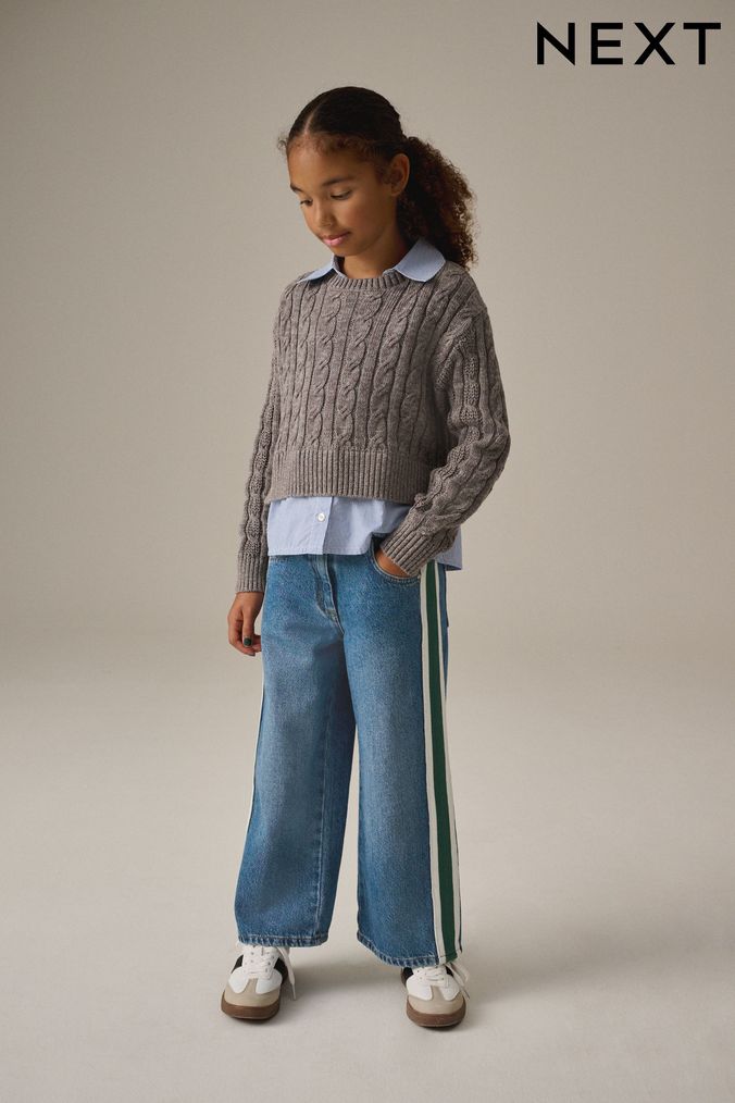 Girls Grey Jumpers Hooded Roll Neck Jumpers Next UK