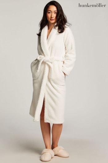 Hunkemoller Supersoft Cosy Fleece Hooded Robe Dressing Gown (Q88012) | £42